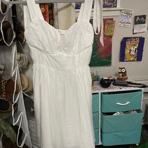 Mine Strapless White Dress